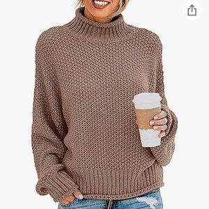Zesica Oversized Chunky Turtleneck Sweater